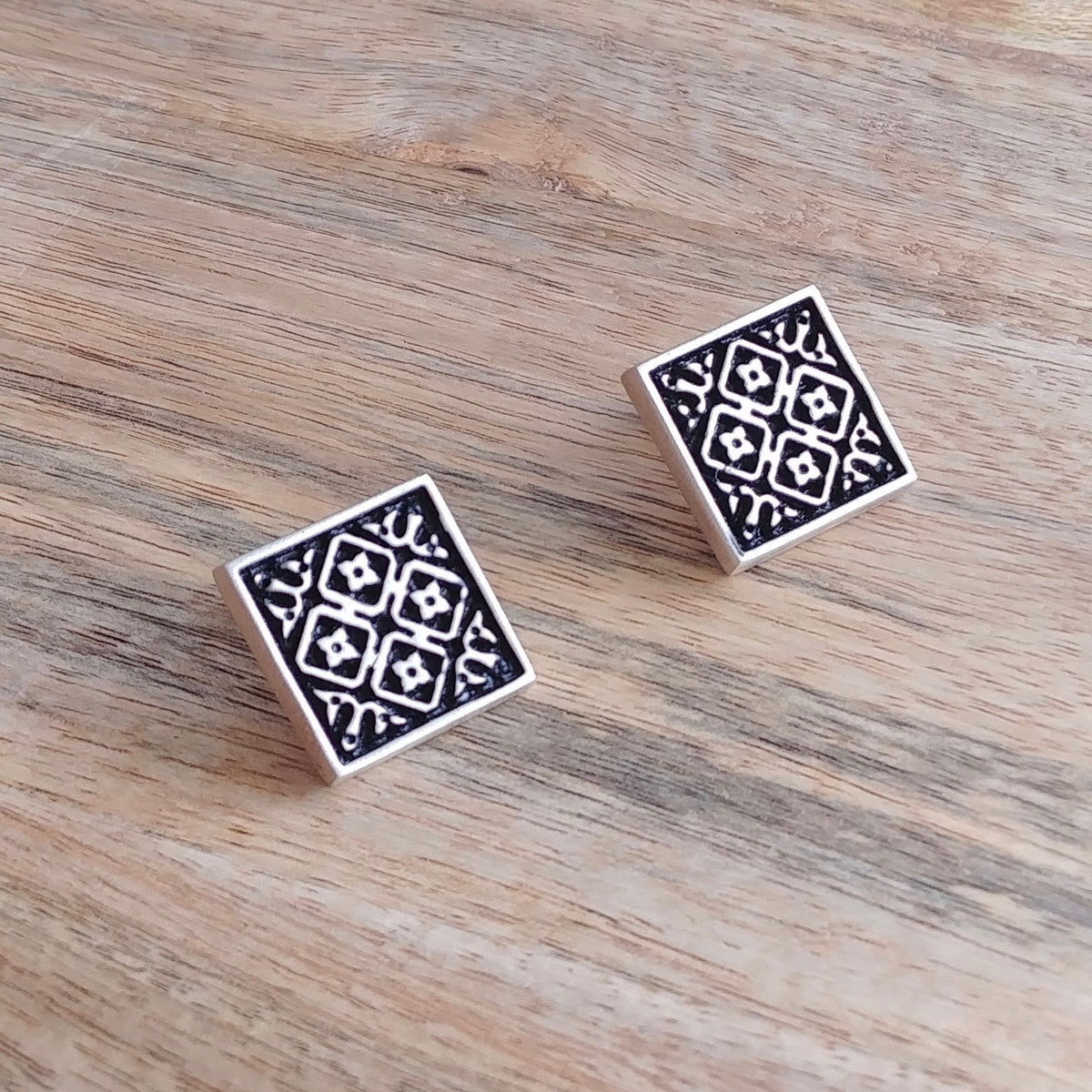 Mens sterling silver fold cufflinks